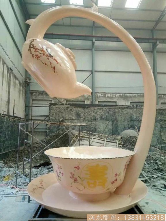 不锈钢茶壶雕塑 艺术雕塑